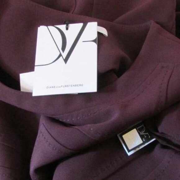 DVF Diane von Furstenberg Galya Brazen Plum purple dress shift sheath new 8 - Picture 4 of 4